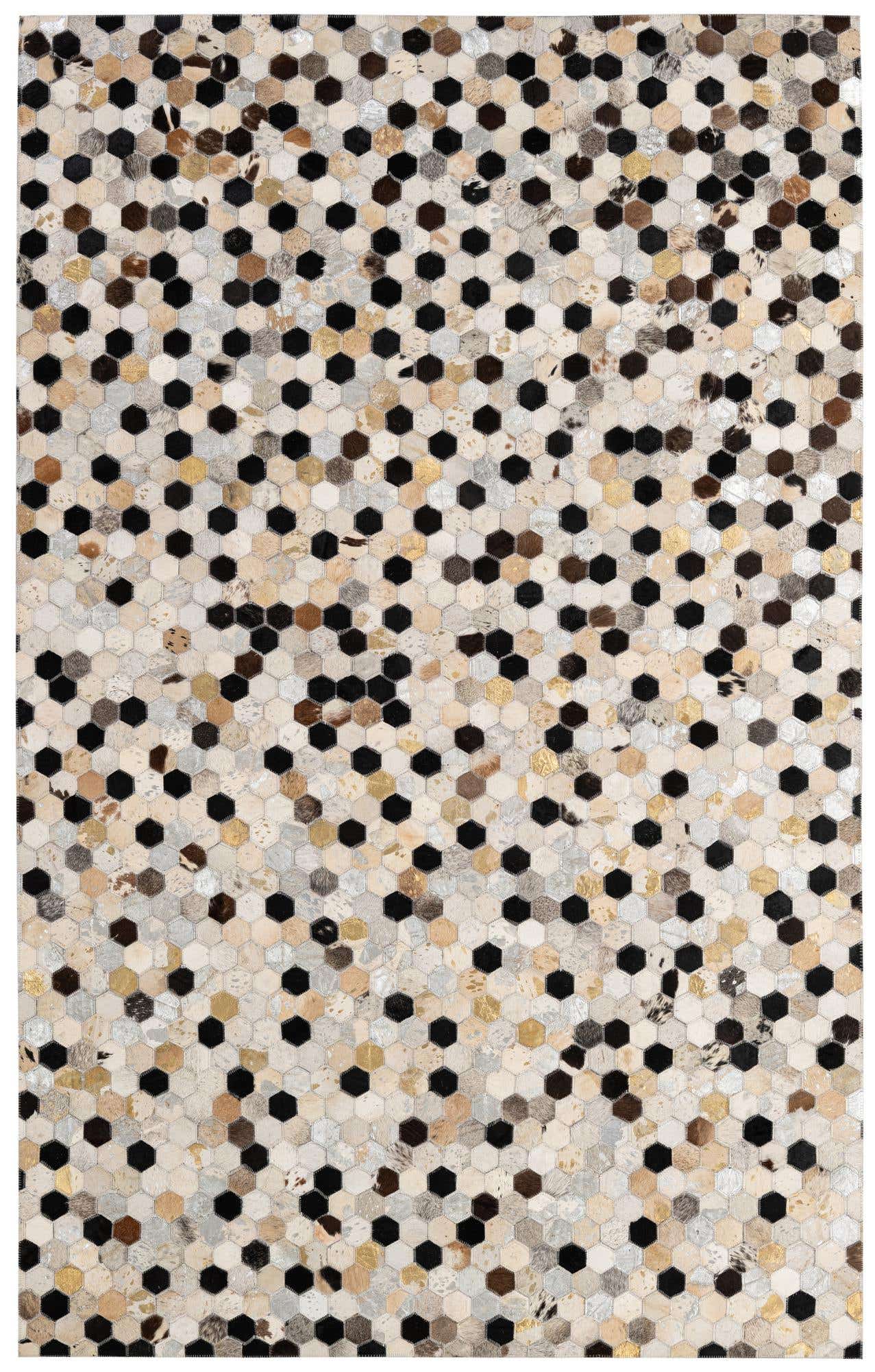 4' 11 x 7' 9 Cowhide - Patchwork Rug