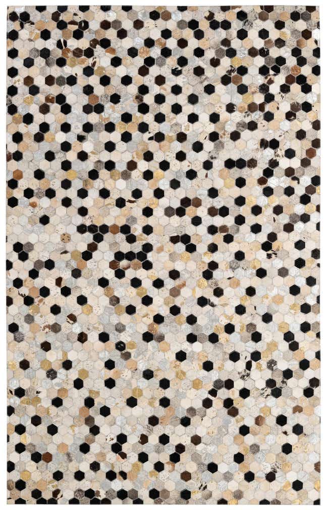 4' 11 x 7' 9 Cowhide - Patchwork Rug