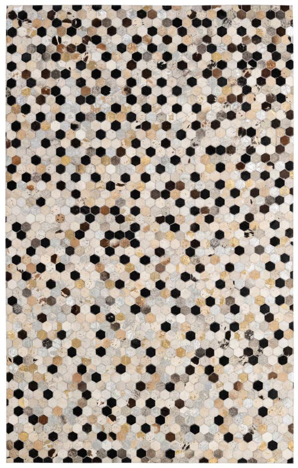 Detail image of 4' 11 x 7' 9 Cowhide - Patchwork Rug