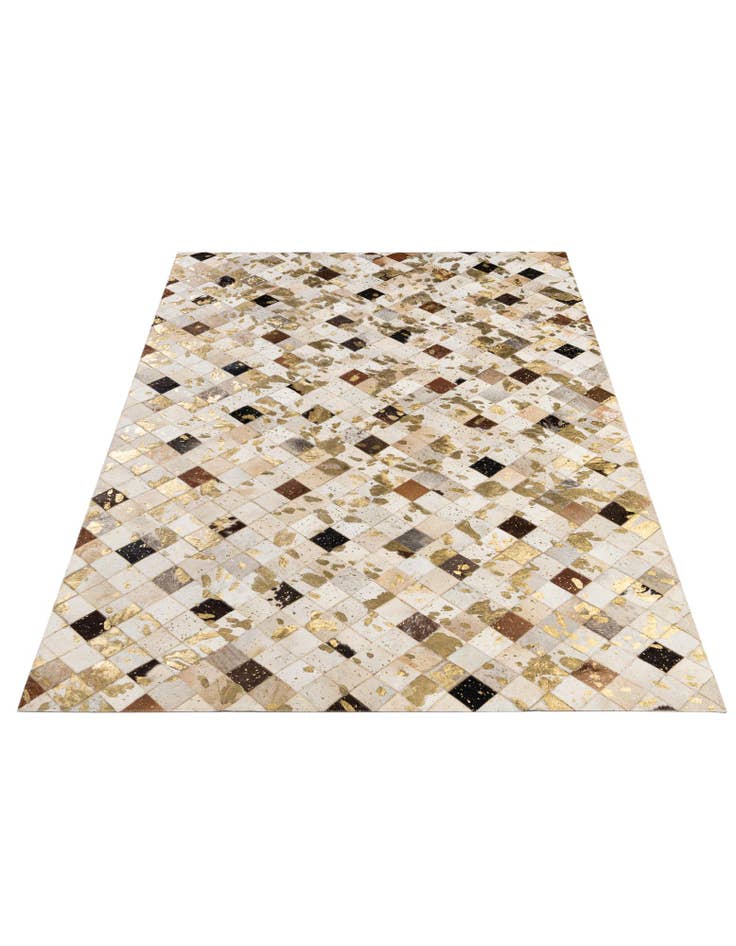 Detail image of 5' x 7' 10 Cowhide - Patchwork Rug