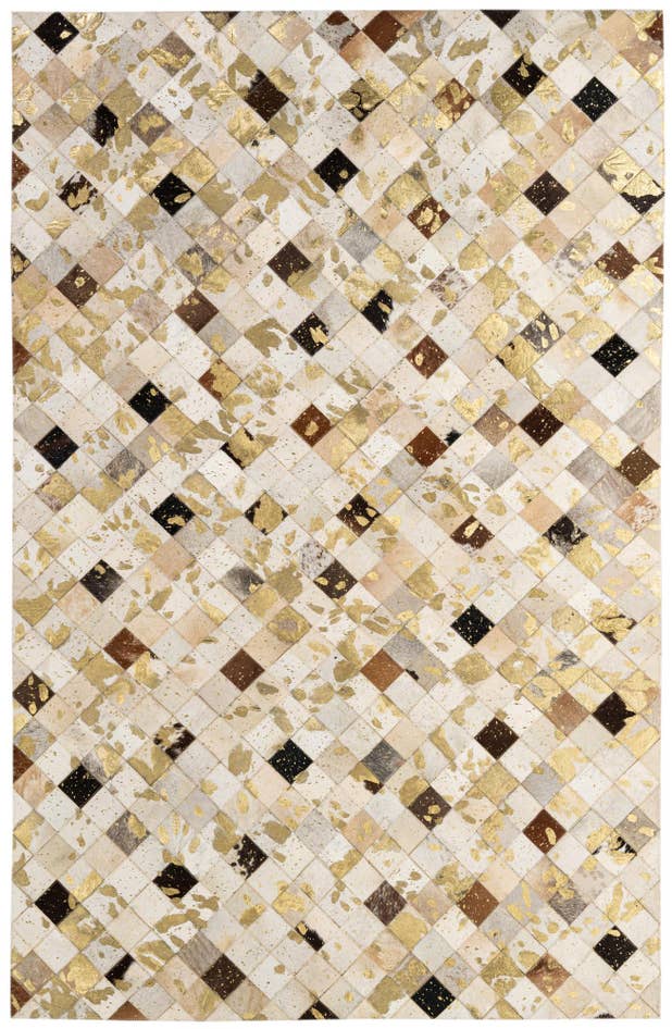 Detail image of 5' x 7' 10 Cowhide - Patchwork Rug