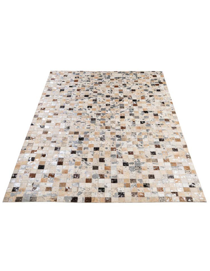 Detail image of 5' 2 x 7' 11 Cowhide - Patchwork Rug