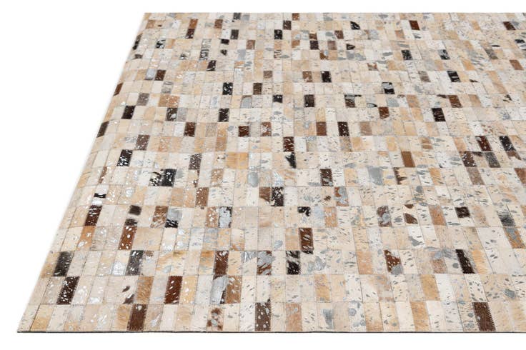 Detail image of 5' 2 x 7' 10 Cowhide - Patchwork Rug