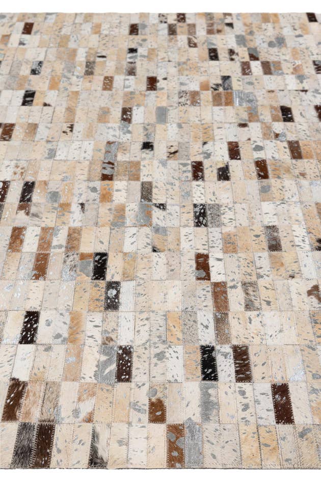 Detail image of 5' 2 x 7' 10 Cowhide - Patchwork Rug