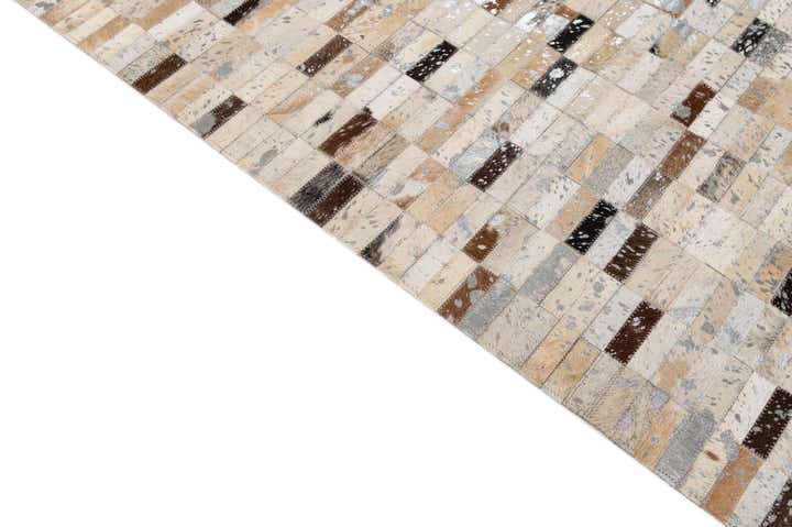 5' 2 x 7' 10 Cowhide - Patchwork Rug