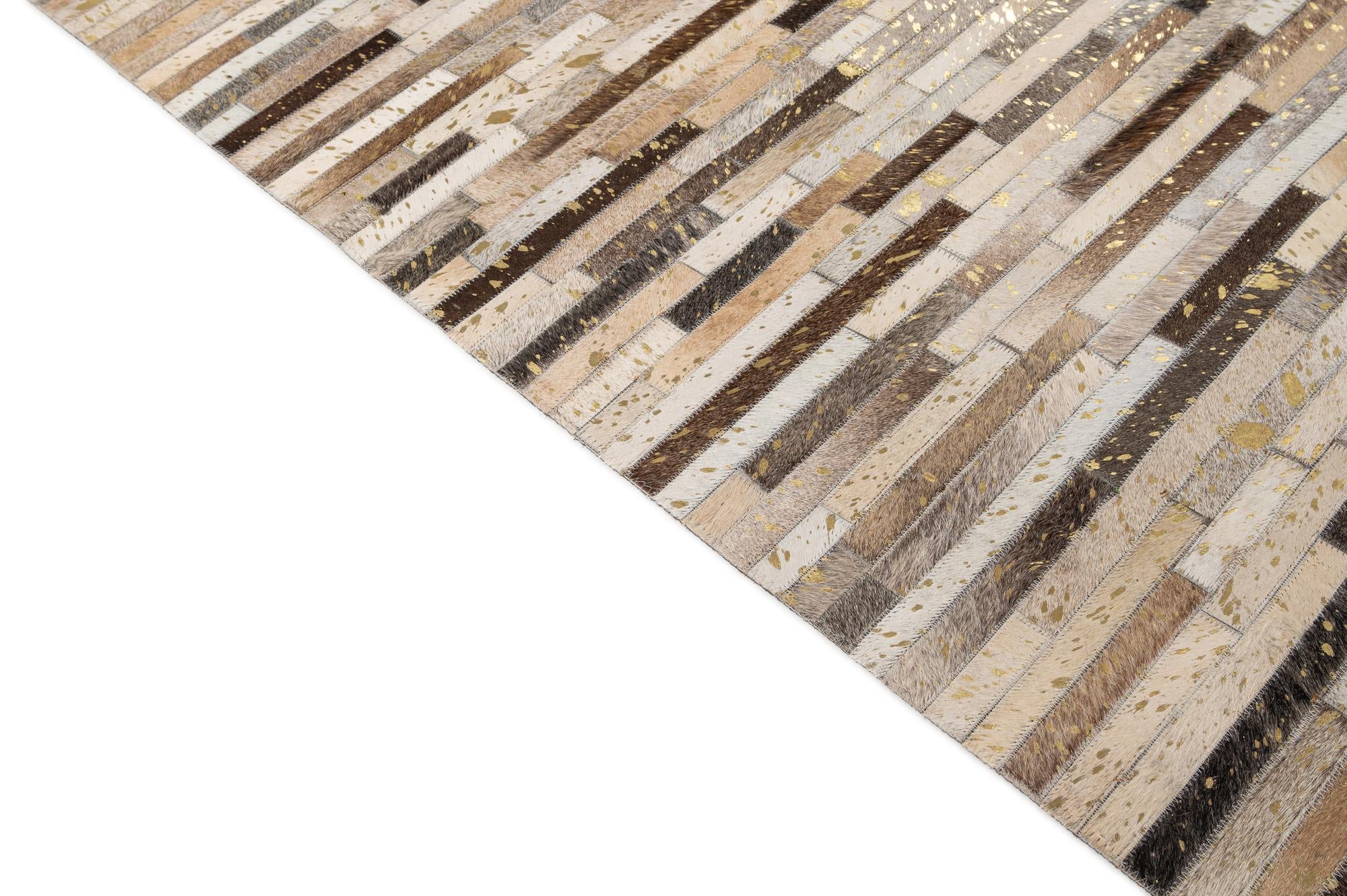 5' 1 x 8' 2 Cowhide - Patchwork Rug