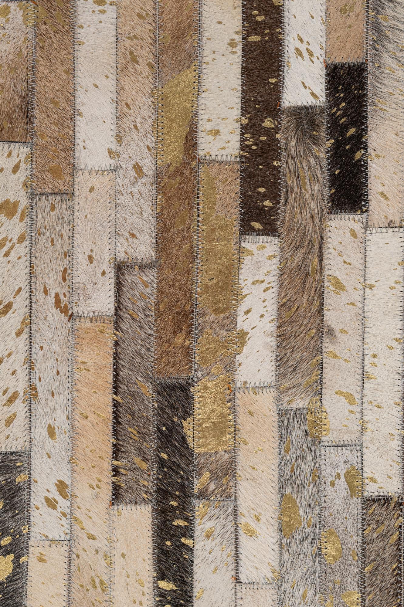 5' 1 x 8' 2 Cowhide - Patchwork Rug