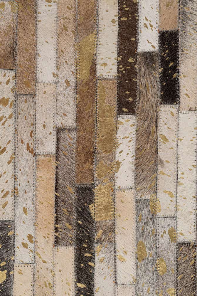 5' 1 x 8' 2 Cowhide - Patchwork Rug