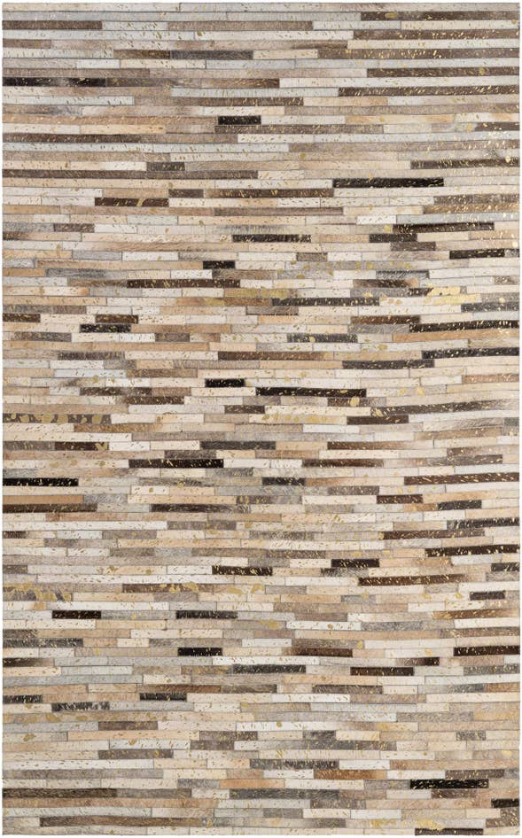 Detail image of 5' 1 x 8' 2 Cowhide - Patchwork Rug