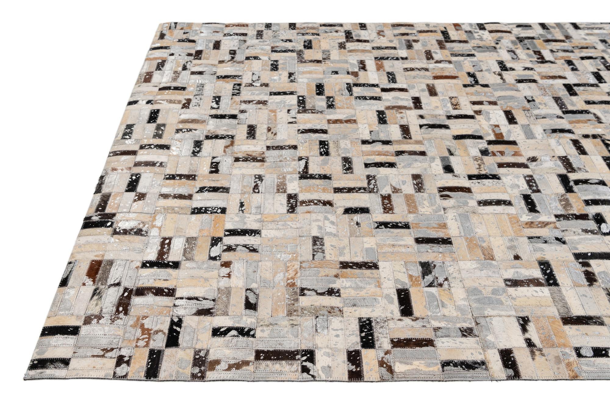 4' 11 x 7' 11 Cowhide - Patchwork Rug