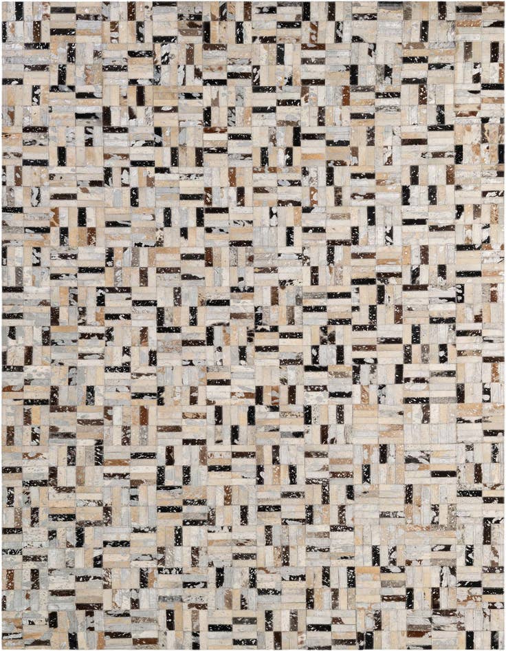 Detail image of 4' 11 x 7' 11 Cowhide - Patchwork Rug