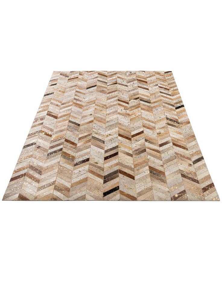 Detail image of 5' 1 x 8' 1 Cowhide - Patchwork Rug