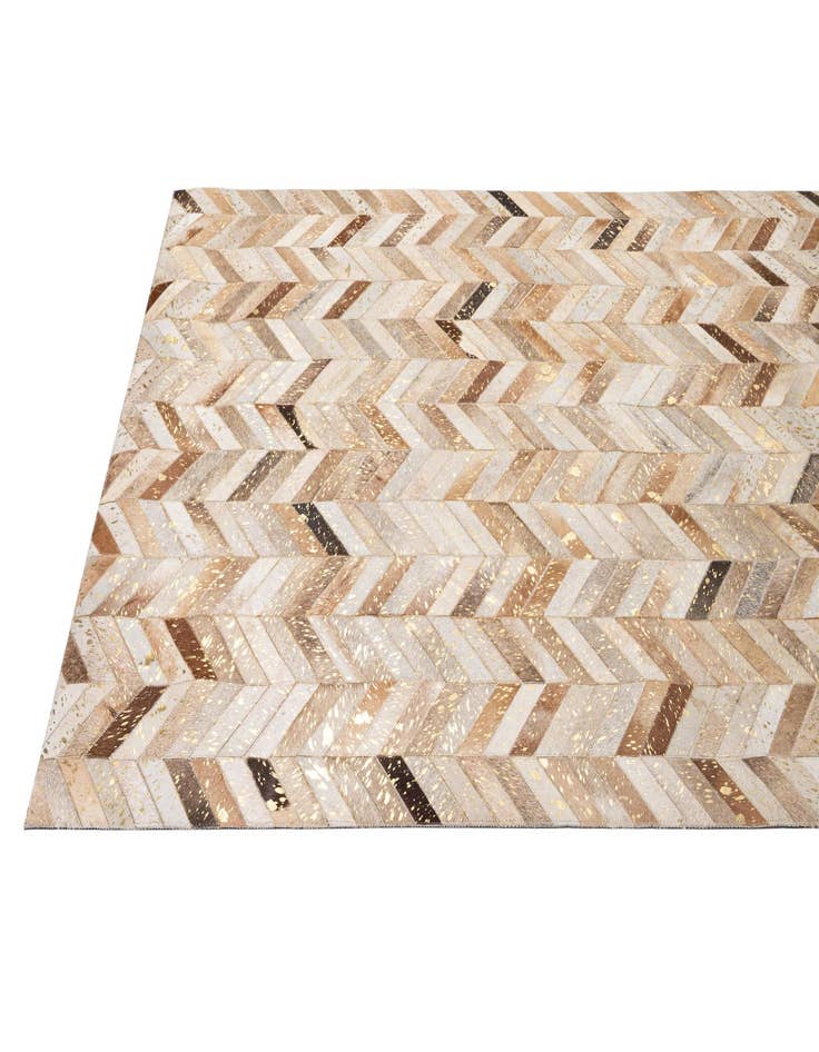 Detail image of 5' 1 x 8' 1 Cowhide - Patchwork Rug