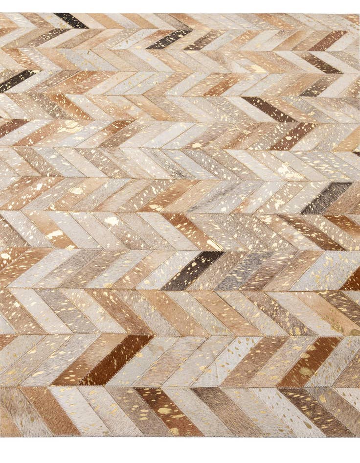 Detail image of 5' 1 x 8' 1 Cowhide - Patchwork Rug