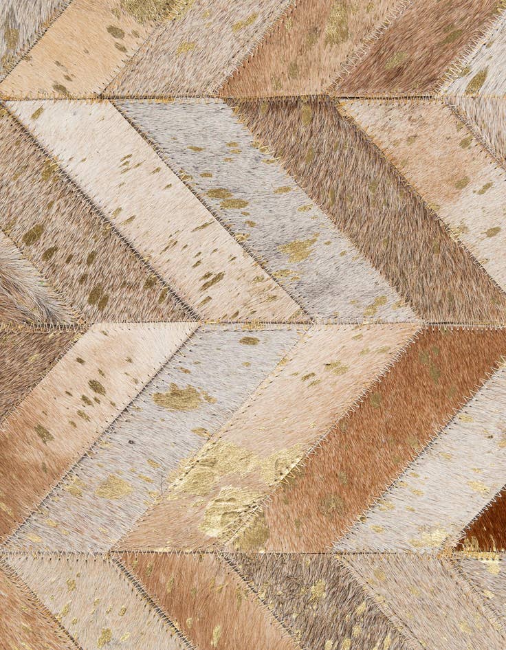 Detail image of 5' 1 x 8' 1 Cowhide - Patchwork Rug