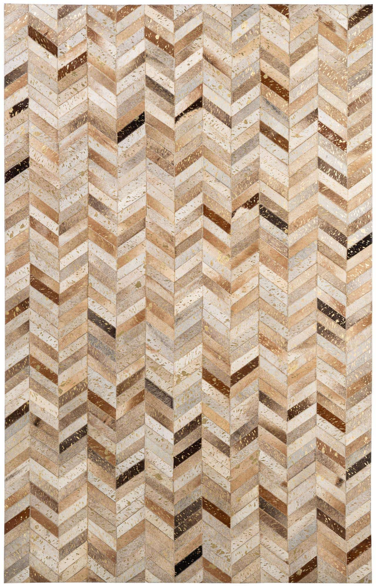 5' 1 x 8' 1 Cowhide - Patchwork Rug