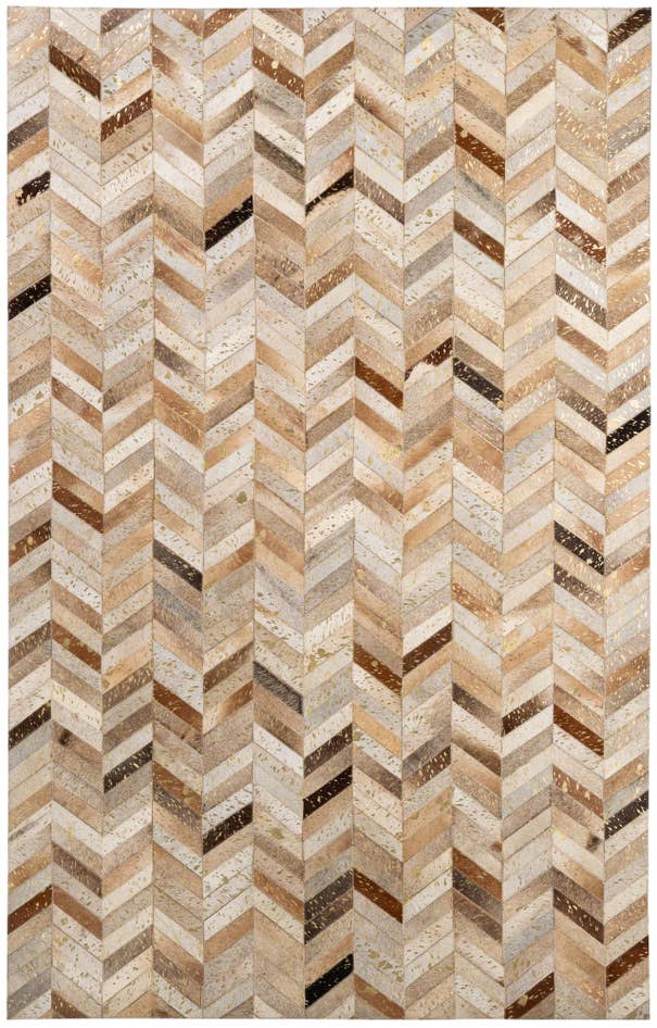 Detail image of 5' 1 x 8' 1 Cowhide - Patchwork Rug