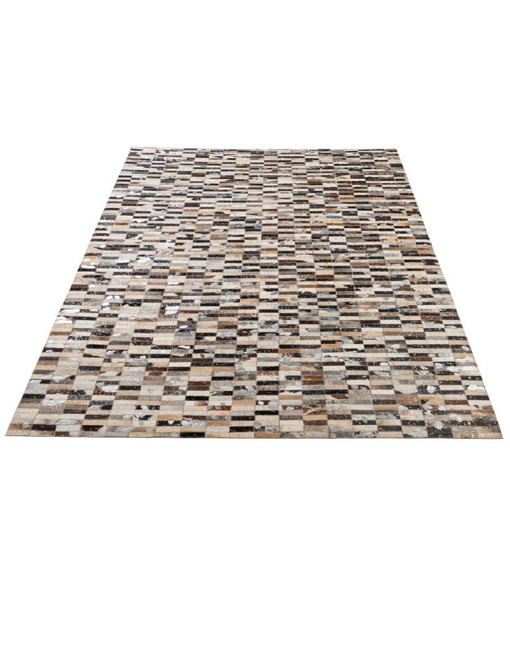 Detail image of 5' 2 x 8' Cowhide - Patchwork Rug