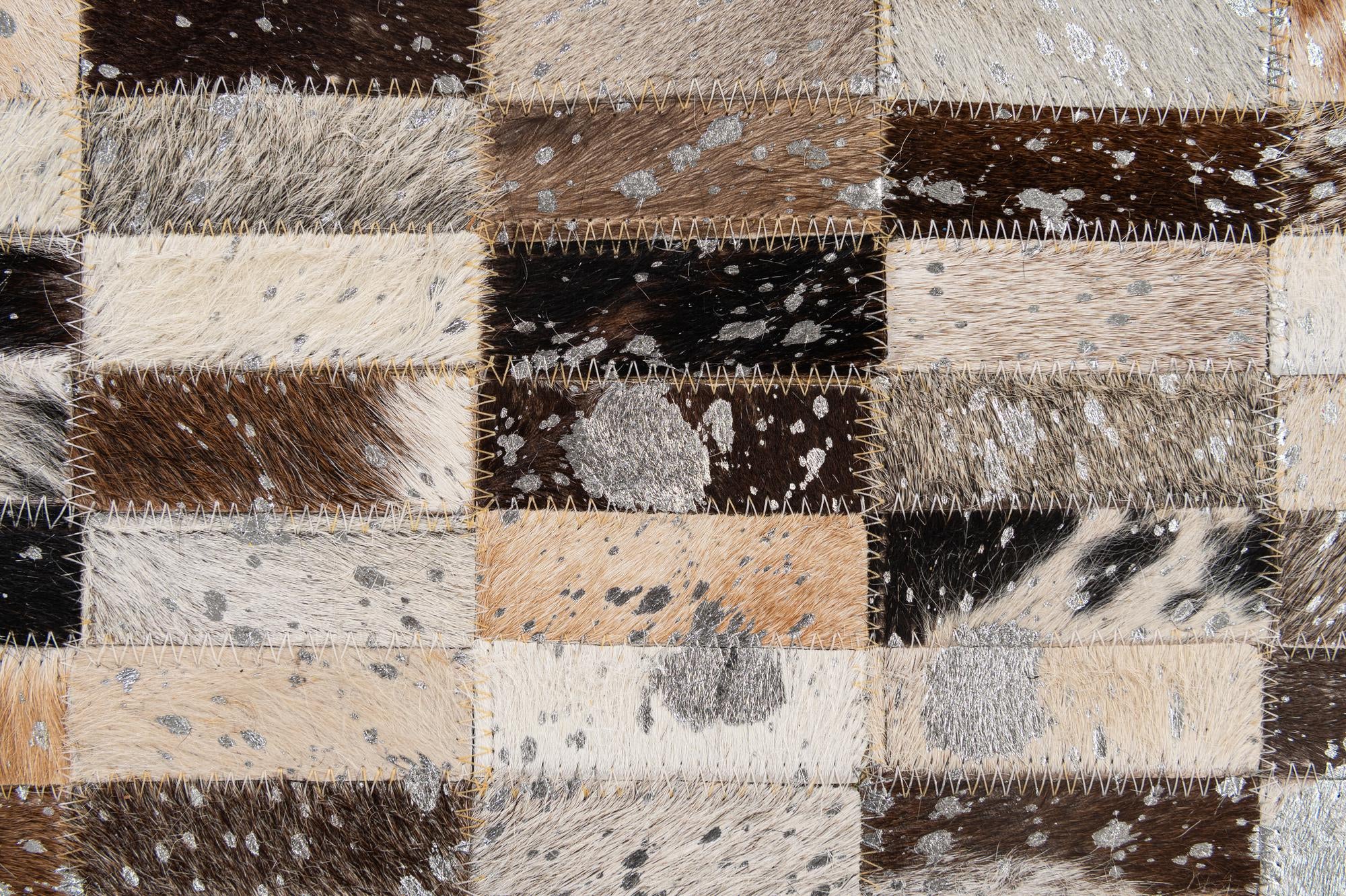 5' 2 x 8' Cowhide - Patchwork Rug
