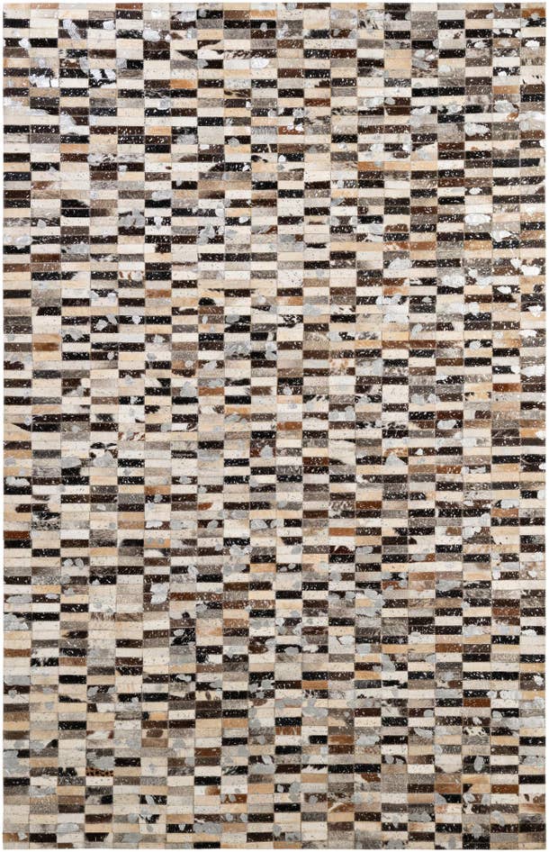 Detail image of 5' 2 x 8' Cowhide - Patchwork Rug