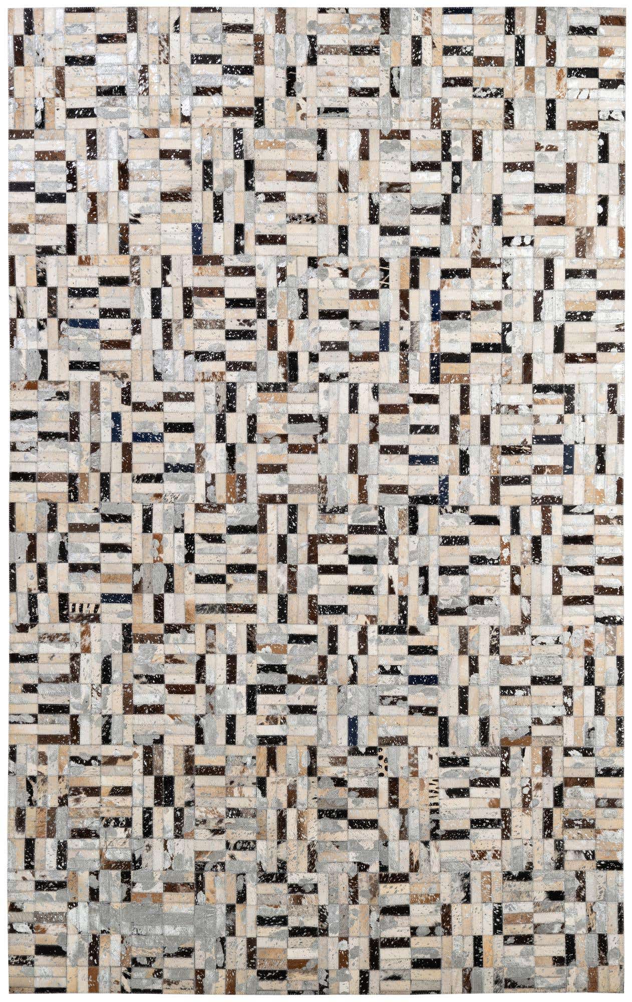 5' x 7' 10 Cowhide - Patchwork Rug