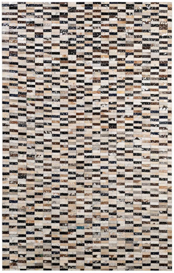 Detail image of 5' 1 x 8' 1 Cowhide - Patchwork Rug