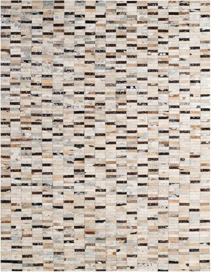 Detail image of 5' 1 x 8' Cowhide - Patchwork Rug