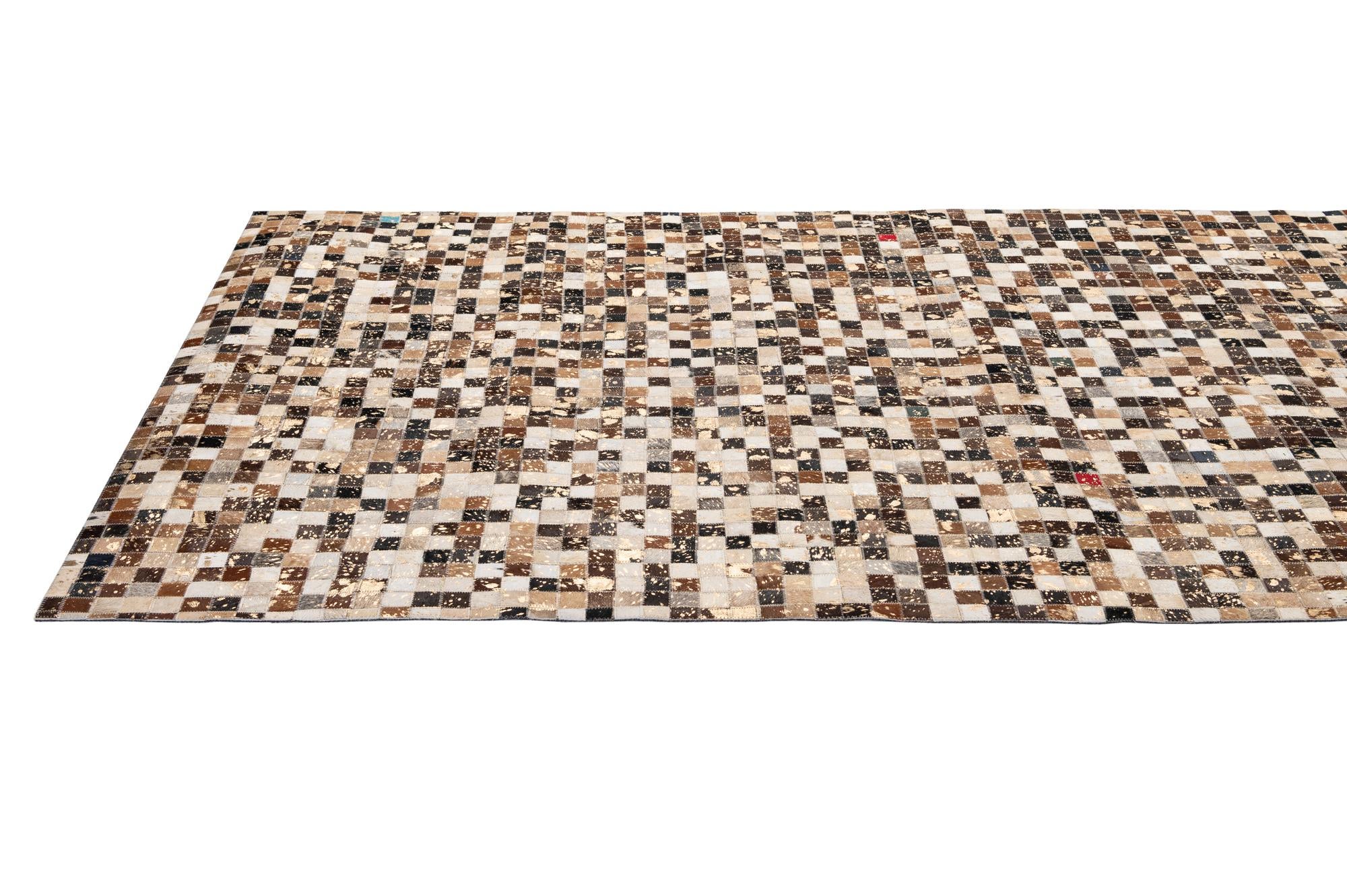 5' 1 x 7' 10 Cowhide - Patchwork Rug