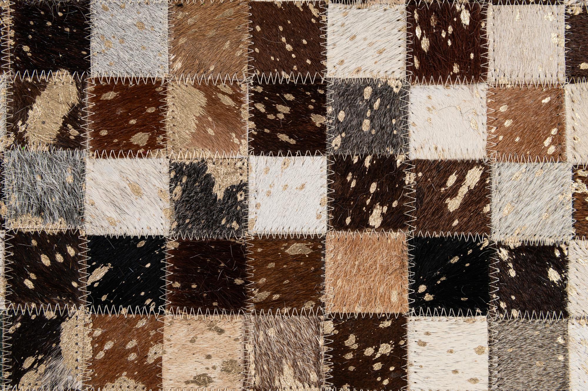 5' 1 x 7' 10 Cowhide - Patchwork Rug