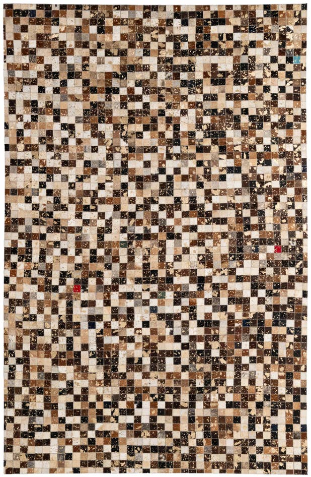 Detail image of 5' 1 x 7' 10 Cowhide - Patchwork Rug