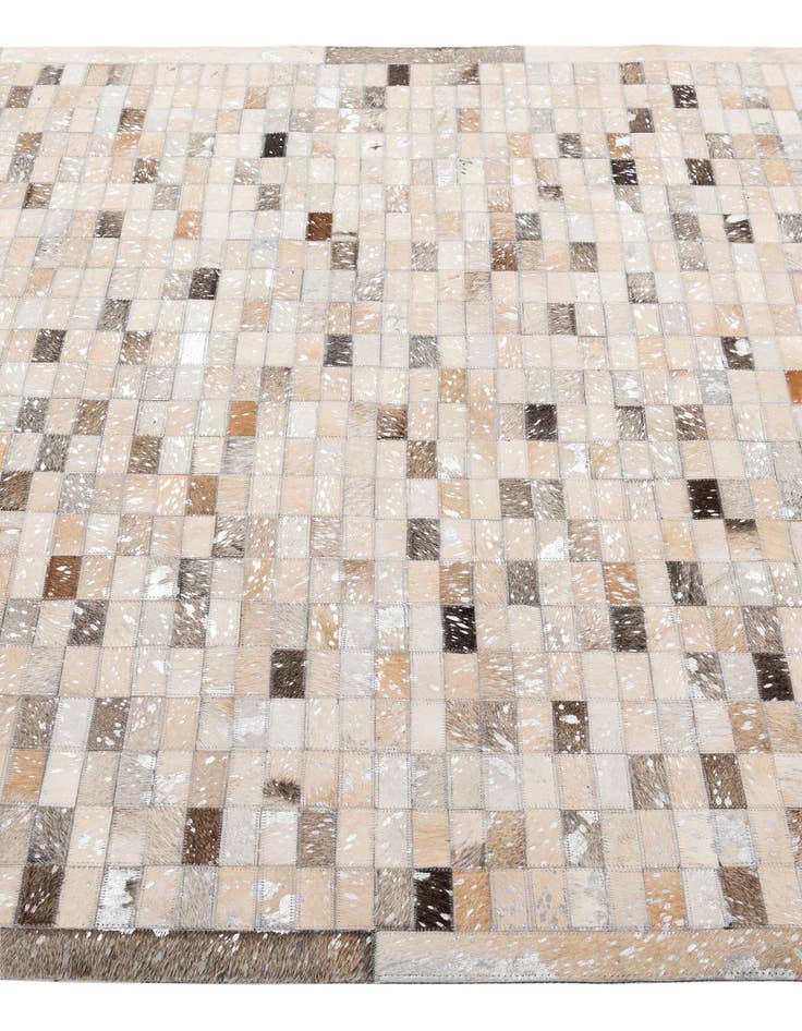 Detail image of 5' 2 x 7' 11 Cowhide - Patchwork Rug