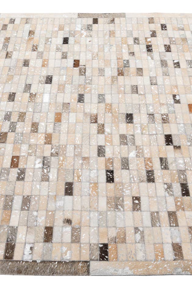 Detail image of 5' 2 x 7' 11 Cowhide - Patchwork Rug