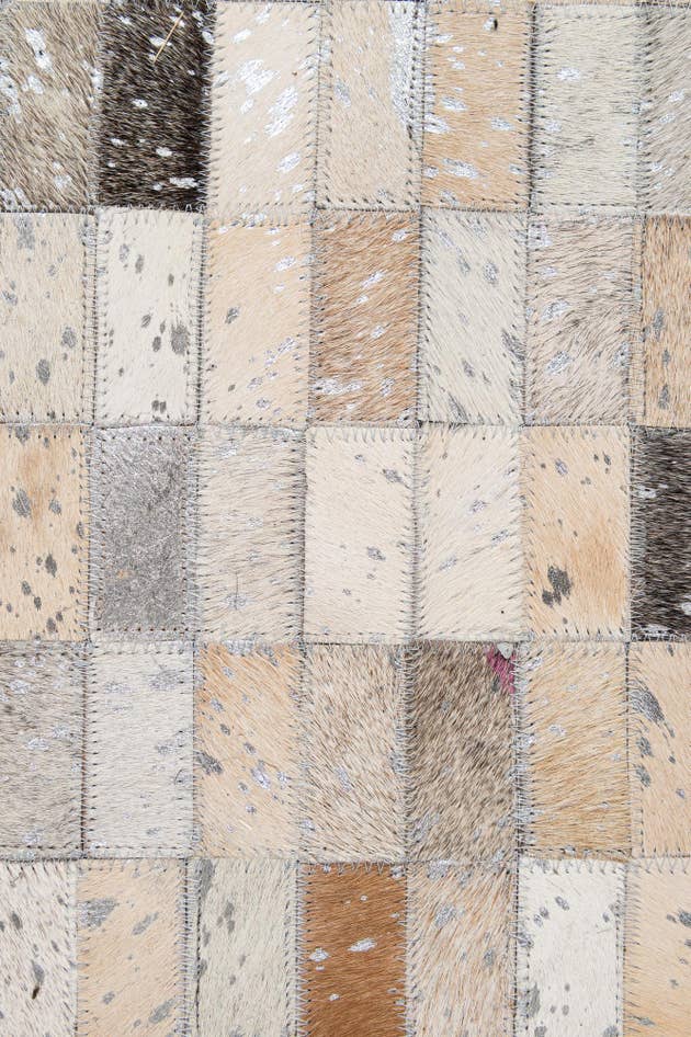 Detail image of 5' 2 x 7' 11 Cowhide - Patchwork Rug