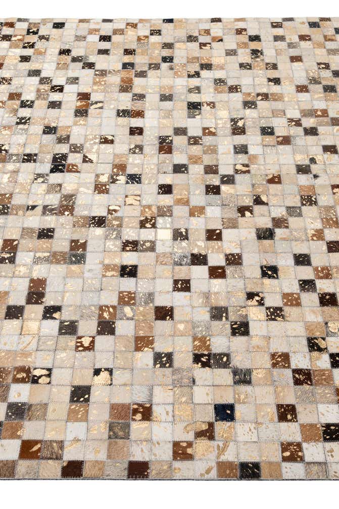 5' 2 x 8' 1 Cowhide - Patchwork Rug