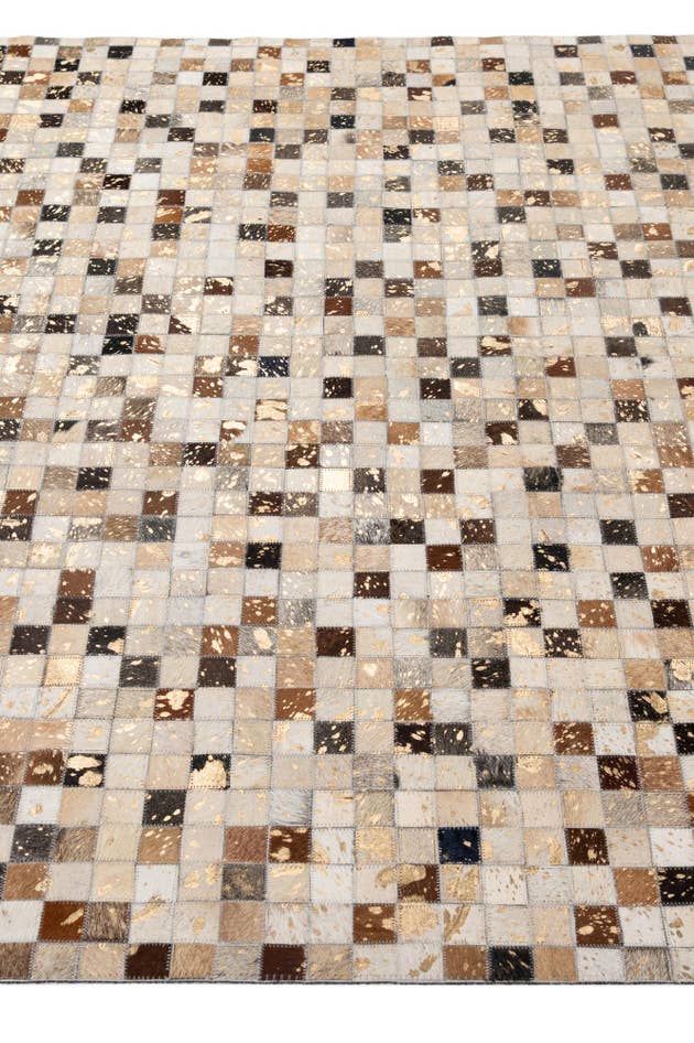 Detail image of 5' 2 x 8' 1 Cowhide - Patchwork Rug