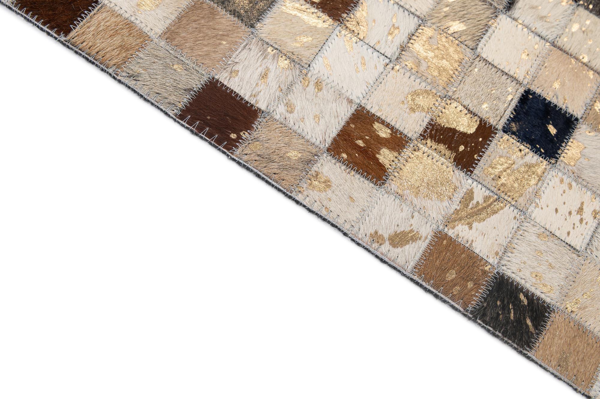 5' 2 x 8' 1 Cowhide - Patchwork Rug