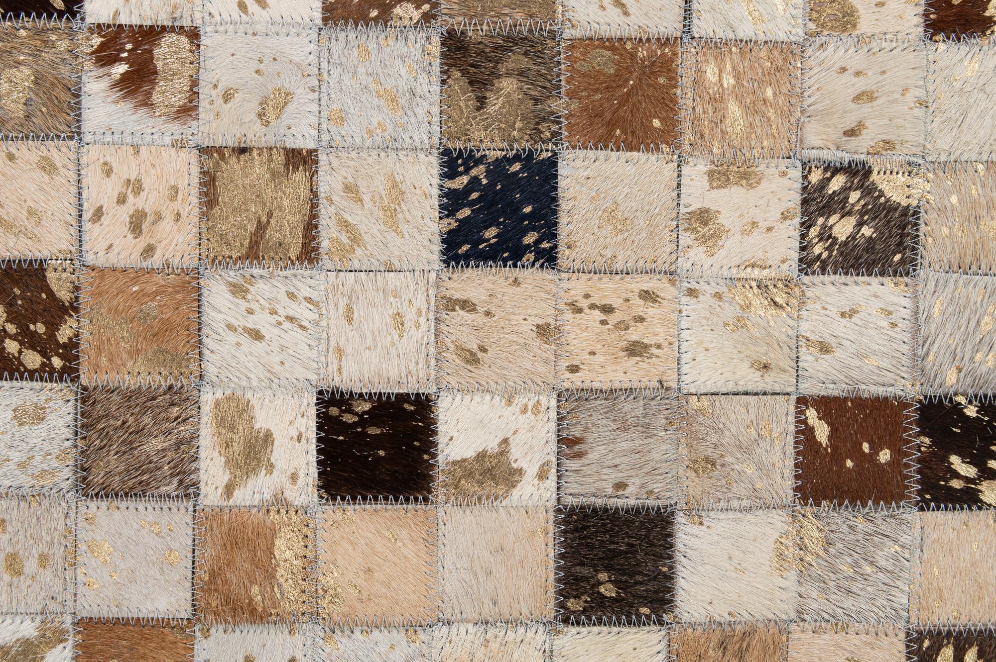 5' 2 x 8' 1 Cowhide - Patchwork Rug