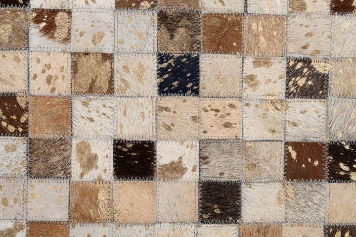 5' 2 x 8' 1 Cowhide - Patchwork Rug