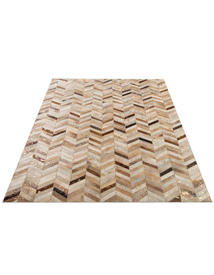 5' 2 x 8' 1 Cowhide - Patchwork Rug