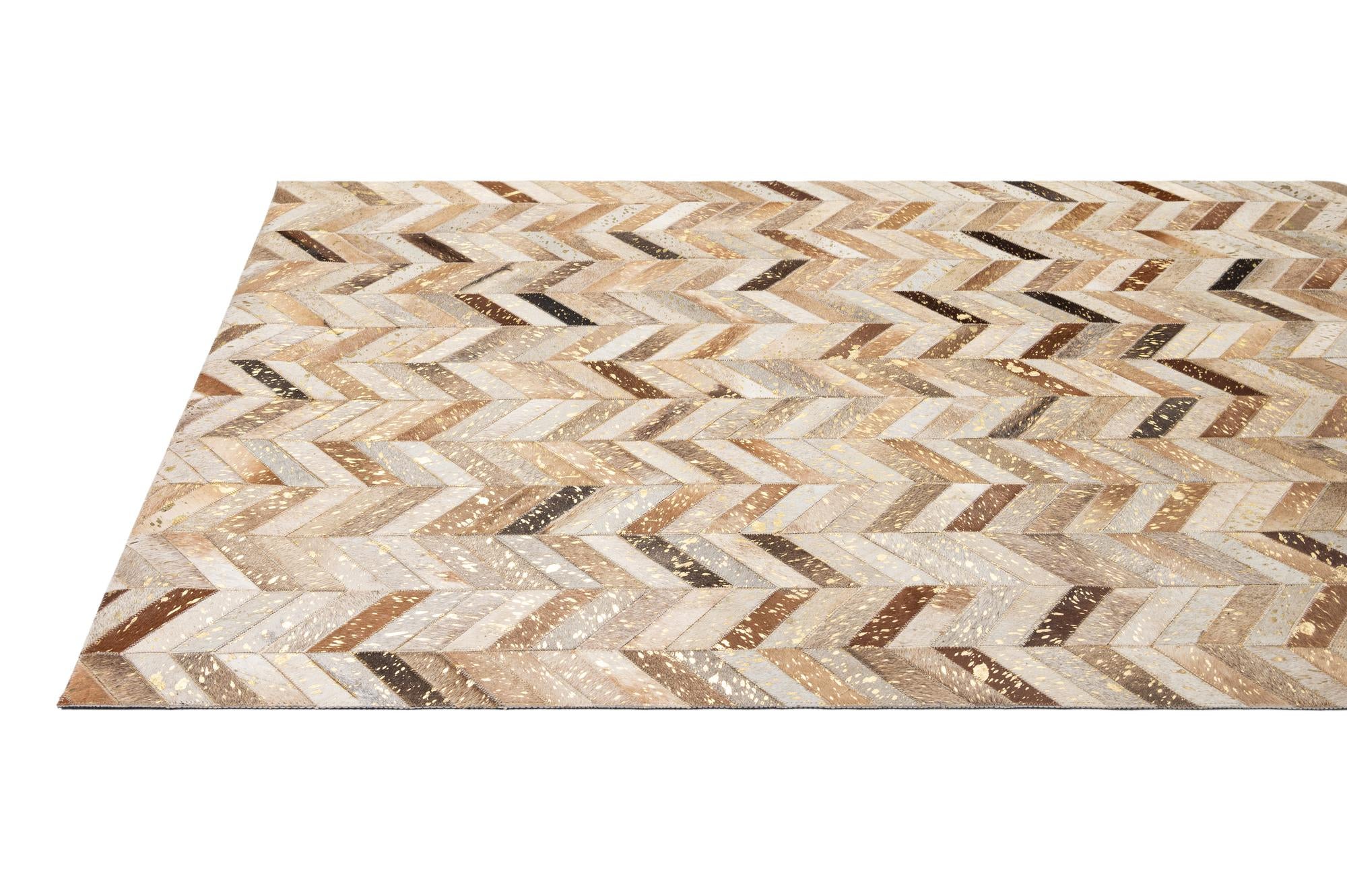 5' 2 x 8' 1 Cowhide - Patchwork Rug