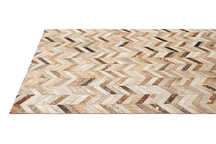 Detail image of 5' 2 x 8' 1 Cowhide - Patchwork Rug