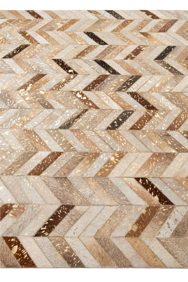 Detail image of 5' 2 x 8' 1 Cowhide - Patchwork Rug