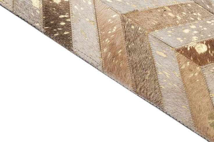 Detail image of 5' 2 x 8' 1 Cowhide - Patchwork Rug