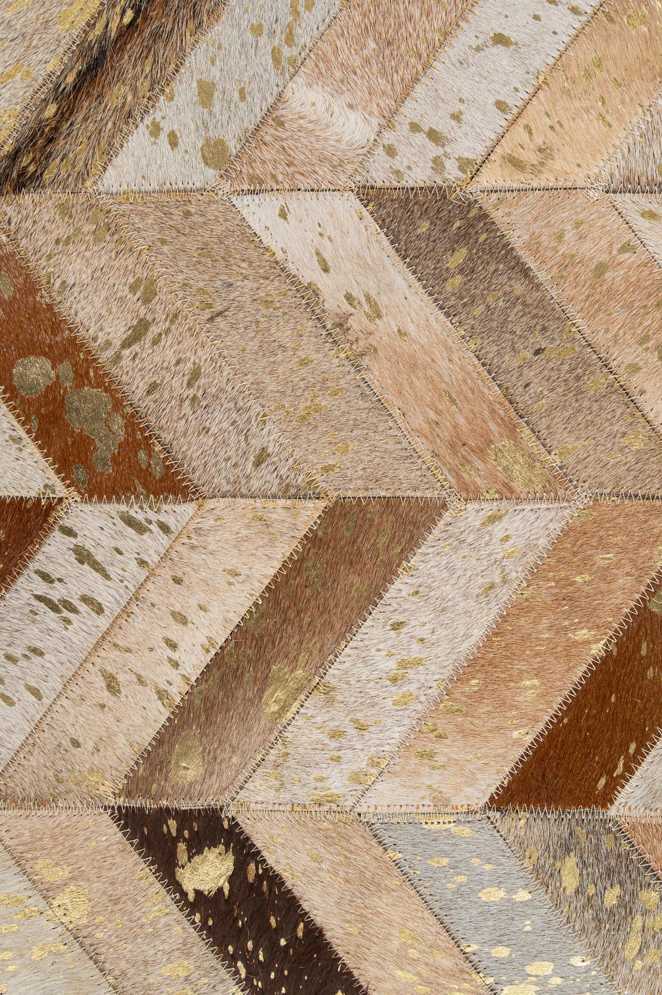 5' 2 x 8' 1 Cowhide - Patchwork Rug