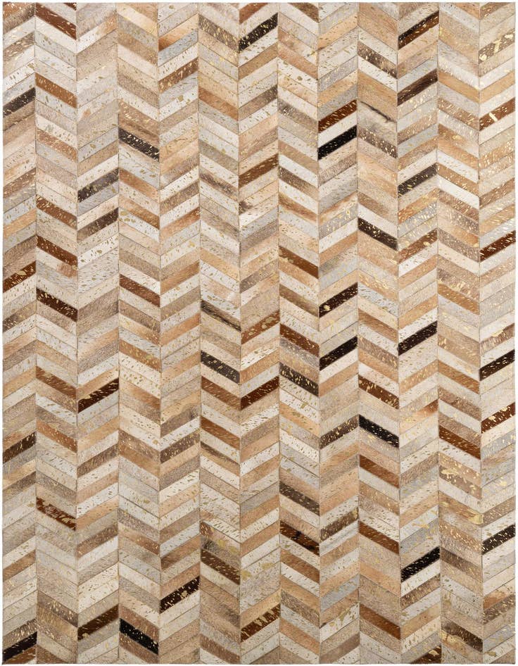 Detail image of 5' 2 x 8' 1 Cowhide - Patchwork Rug