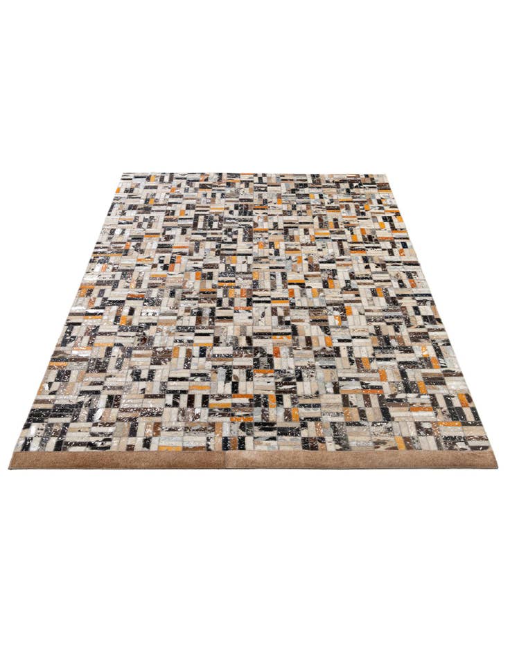 Detail image of 5' x 8' 1 Cowhide - Patchwork Rug