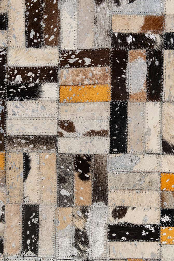 5' x 8' 1 Cowhide - Patchwork Rug