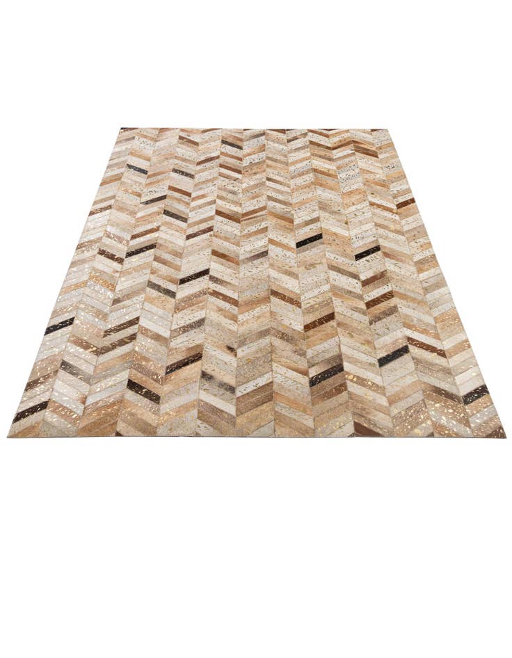 Detail image of 5' 1 x 8' 1 Cowhide - Patchwork Rug