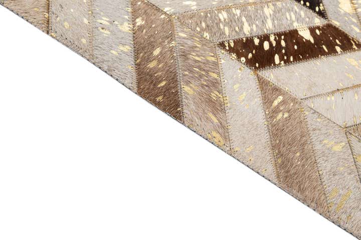 5' 1 x 8' 1 Cowhide - Patchwork Rug