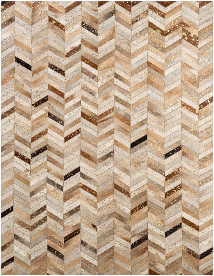 Detail image of 5' 1 x 8' 1 Cowhide - Patchwork Rug